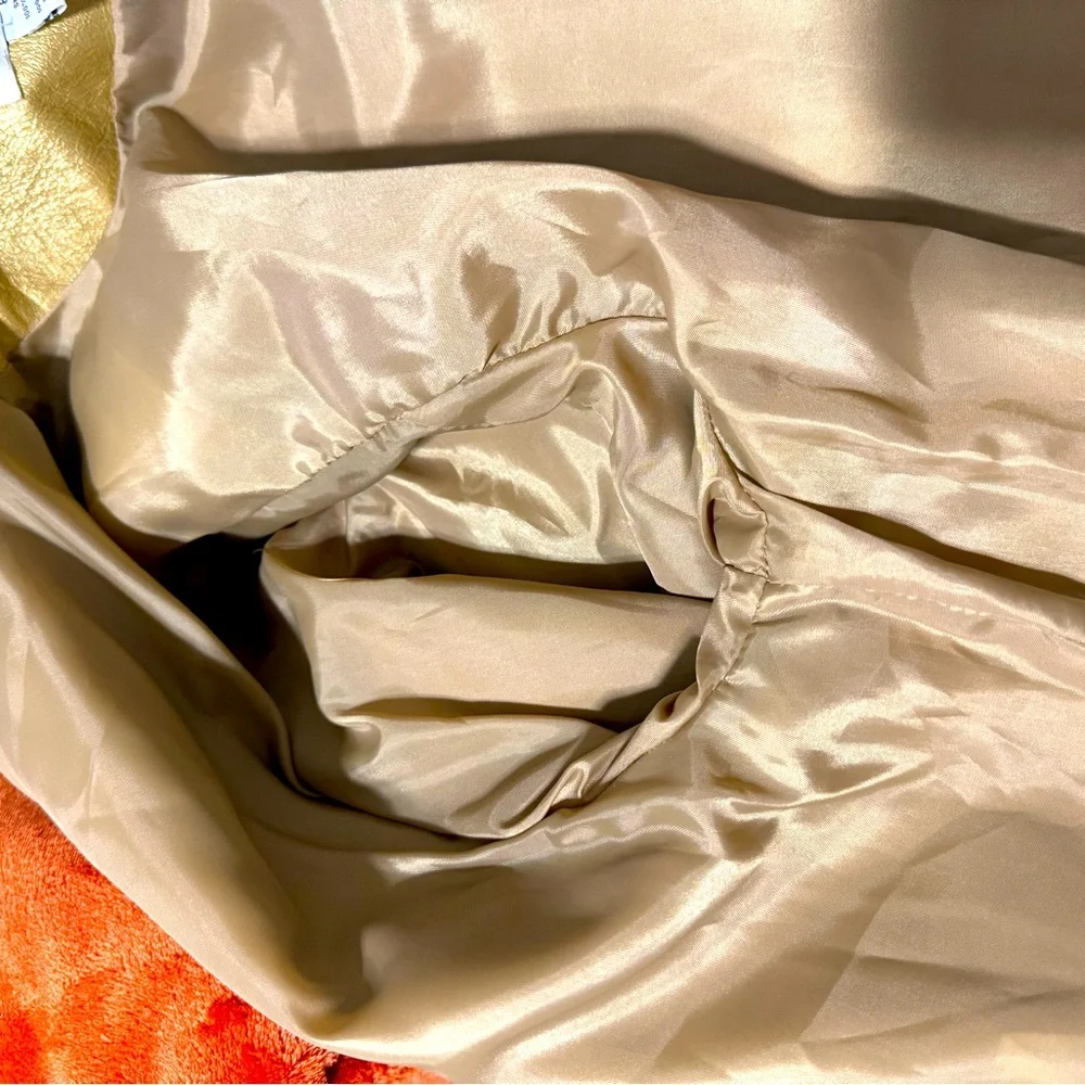 Tandy Leather / Santa Fe Leather Women's Gold double breasted Jacket, sz 8 - Picture 9 of 13